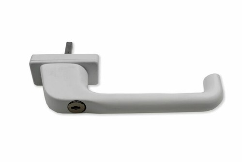 Hoppe Tilt Slide Patio Door Handle 43mm Fixing White Gold & Silver With Key - Picture 7 of 10