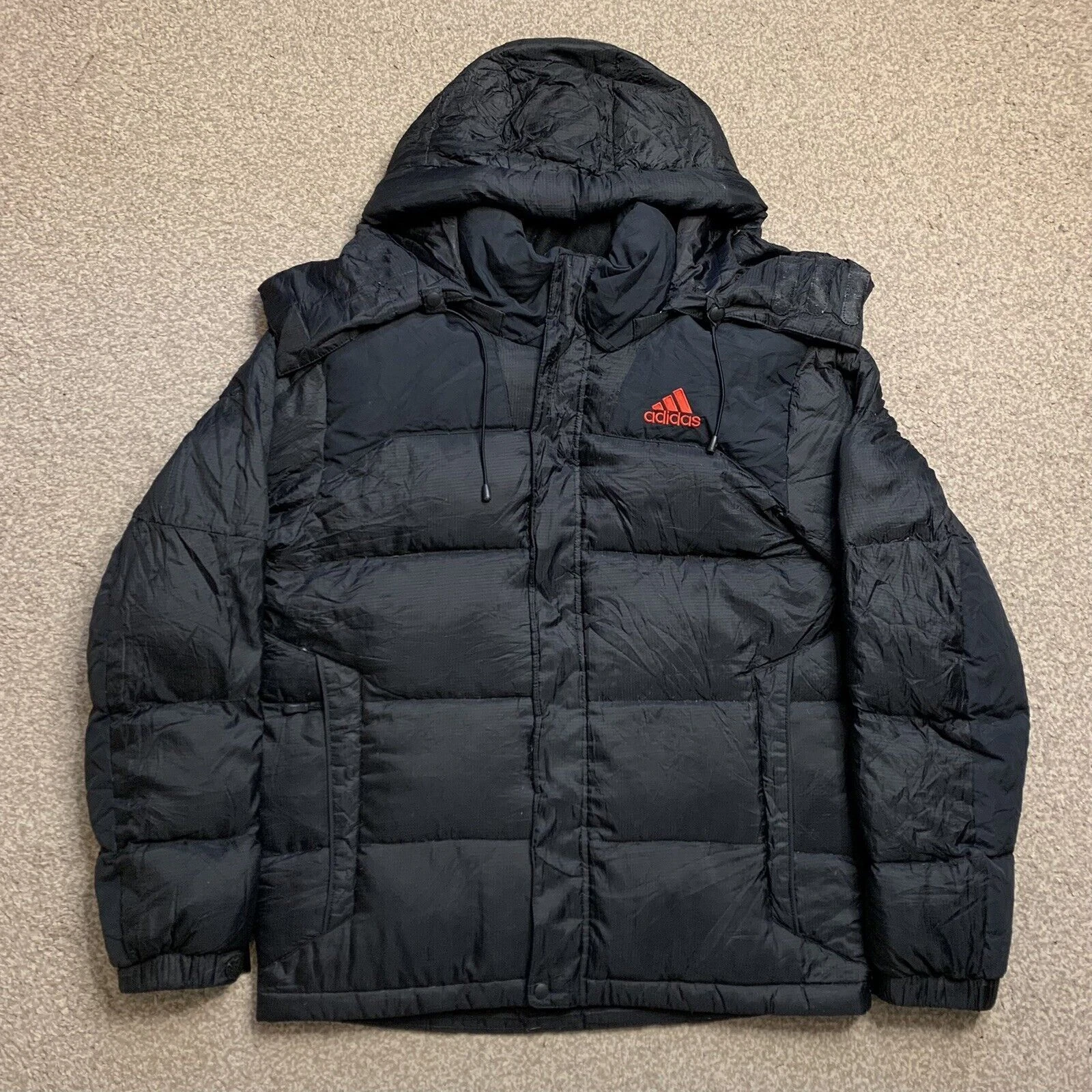 Adidas Puffer Jacket Coat Down Padded Filled Vintage 800 Series M/L ￼