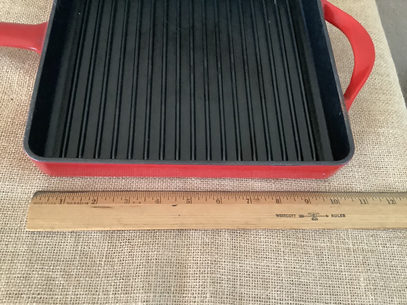 Giada De Laurentis GDL Enameled Cast Iron Panini Press Grille Pan 10