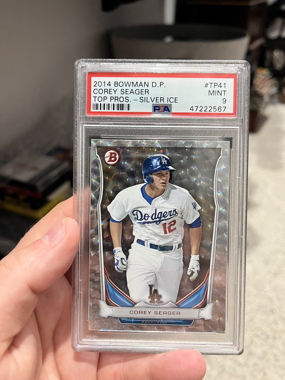 2014 Bowman Chrome SILVER ICE - Top Prospects Corey Seager #CTP41 PSA 9