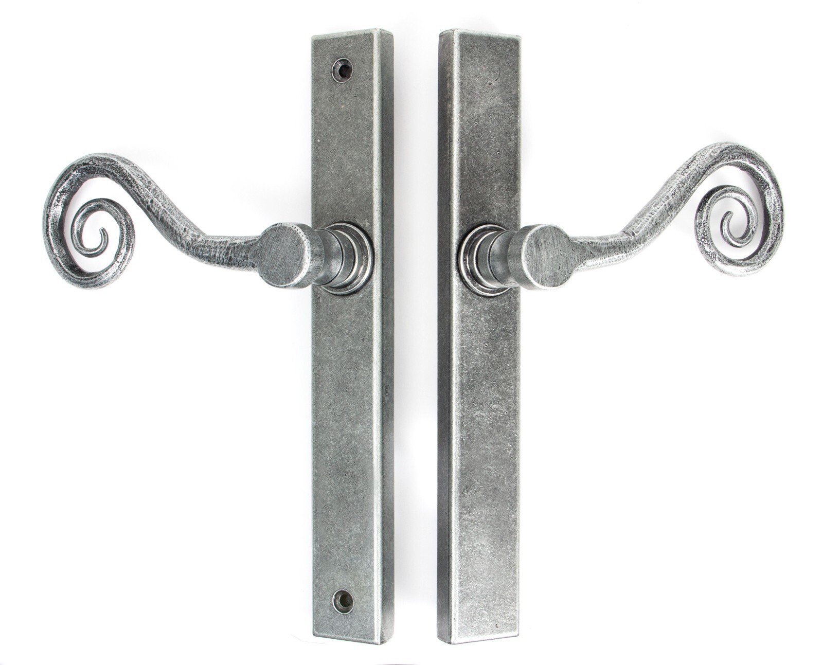 From The Anvil 46398R Pewter Monkeytail Slimline Lever Espag. Latch - RH