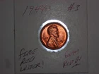 wheat penny 1944S NICE RED BU 1944-S LINCOLN CENT LOT #3 UNC FIRE RED LUSTER