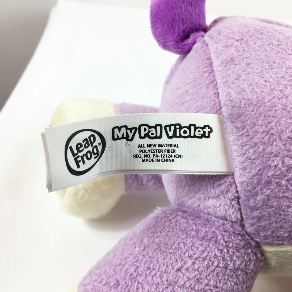 Pelúcia interativa para cachorro A26 Leap Frog My Pal violeta! Brinquedo de pelúcia Lovey 13" - Imagem 4 de 4