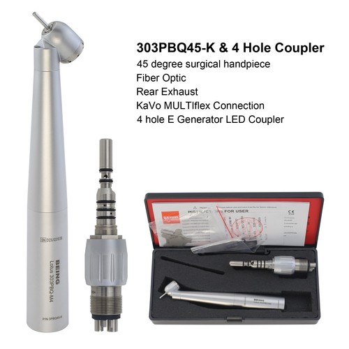 BEING Dental Surgical Handpiece 45 Degree LED KaVo NSK Coupler 4Hole M4 6 Pin - Picture 52 of 145