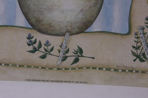 Rosemary Potted Thyme Spices 11x14" Bernard 2000 Betterley Print USA NEW - Picture 3 of 3