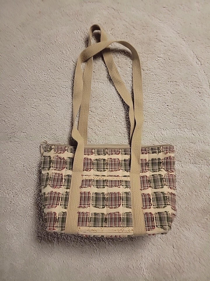 Fabric Quilted Patchwork Handbag/ ShoulderBag  Fa… - image 1