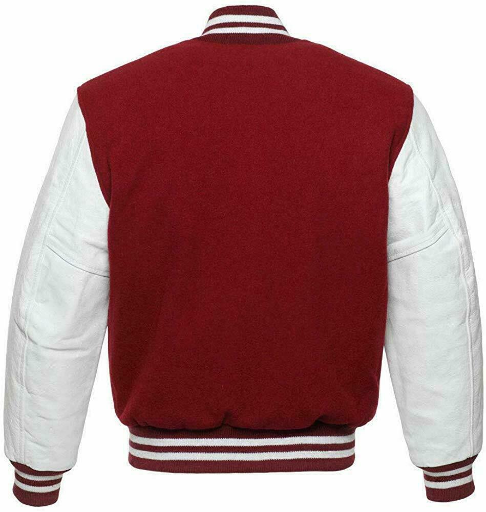MAROON Letterman Jacket Mens Varsity 