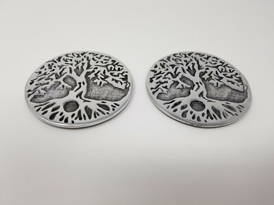 Tree of Life Design 4-3/4'' Stick Cone Incense Burner Ash Catcher Hot Plate 2 pcs