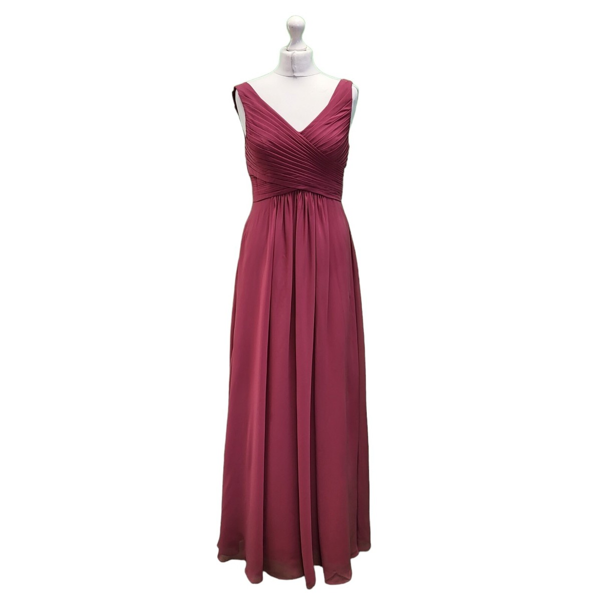 JJ'S House Burgundy Maxi Evening Formal Dress Women's UK 10 BNWT