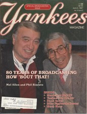  Mel Allen  Phil Rizzuto Cover 1986 New York Yankees Magazine Pagliarulo Poster