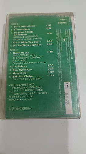 Janis Joplin Greatest Hits RARE orig Cassette tape INDIA indian Clamshell 1996 - Picture 2 of 4