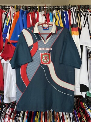 WALES 1995 1996 AWAY SHIRT JERSEY UMBRO sz L MEN GREEN | eBay
