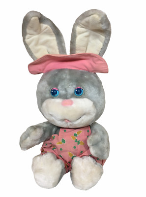 Vintage Hasbro Softies Googlies Bunny Rabbit RARE Plush 1986 Stuffed Animal Toy 