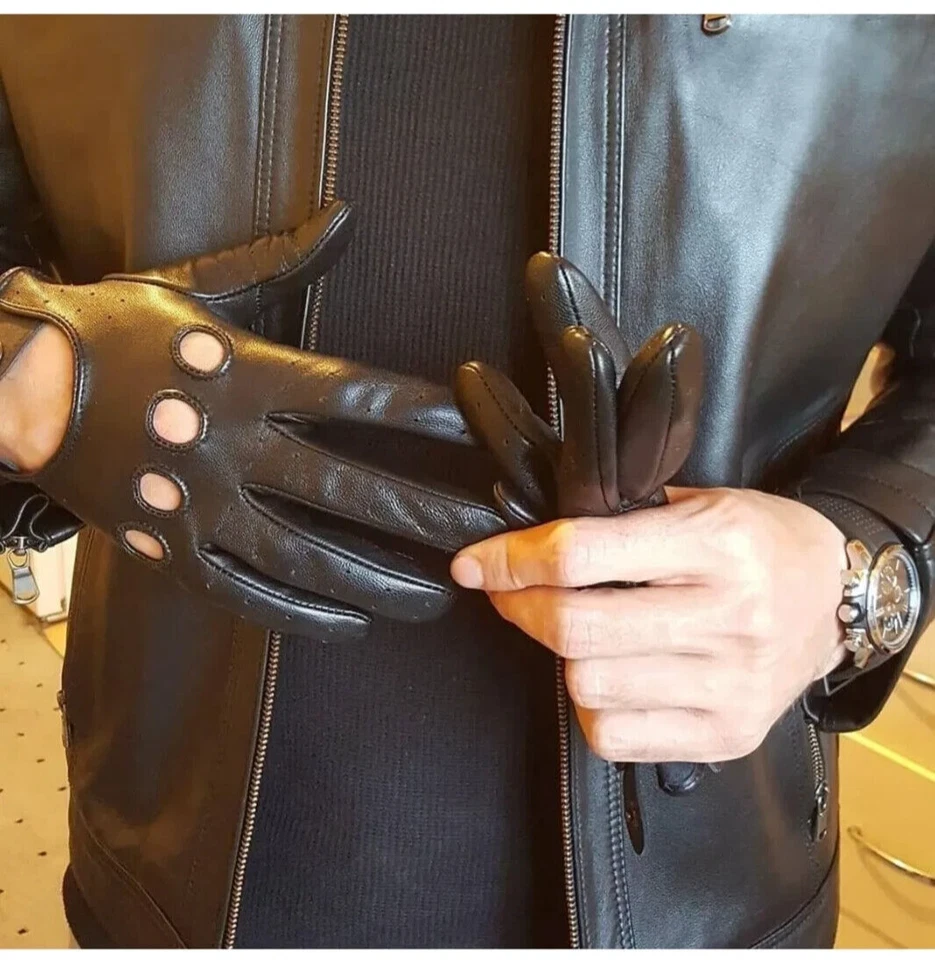 Guantes de conducción de piel de cordero genuina BEGONVIL | Mejor calidad | H... - Imagen 2 de 4