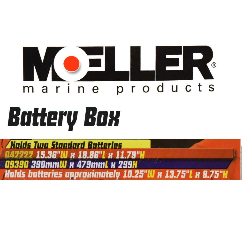 Moeller Boat Double Battery Box 042222 Standard Holder eBay
