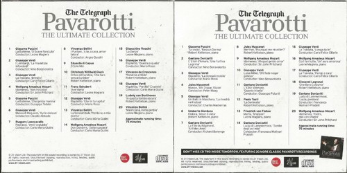 PAVAROTTI ~ THE ULTIMATE COLLECTION - 2 DISCS - TELEGRAPH PROMO MUSIC CD - Bild 2 von 2