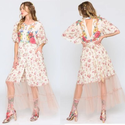 chinese dress ladies Aratta Madame Pompadour Maxi Duster Pink