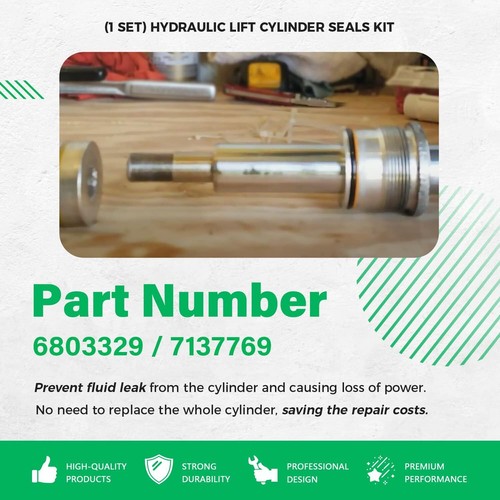 6803329/7137769 Hydraulic Lift Cylinder Seals Kit for Bobcat 1.25” Rod, 2” Bore - Picture 3 of 8