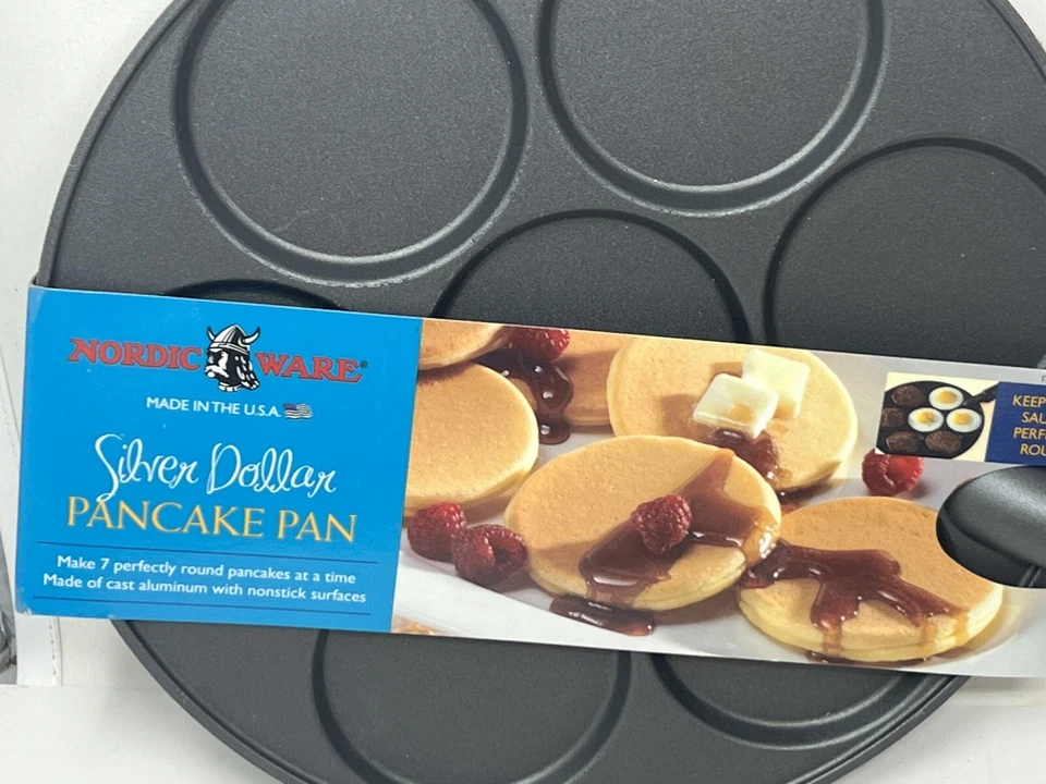 Nordic Ware 01940 dólar de plata panquequeque sartén nuevo con etiquetas Foto 3 de 4