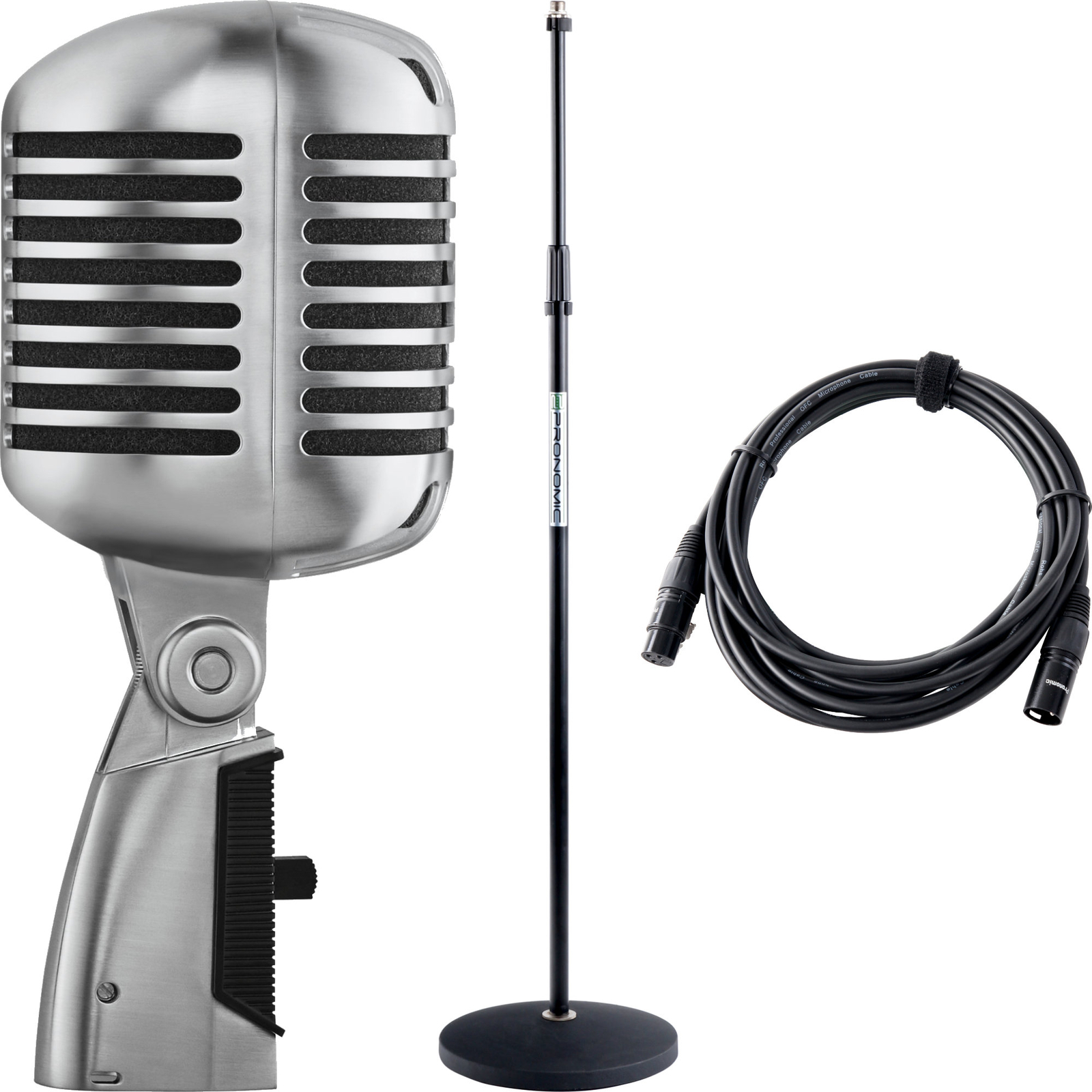 Shure 55SH Series II Elvis Mikrofon Ретро Микрофон для живого прослушивания Набор кабелей Micro Ständer