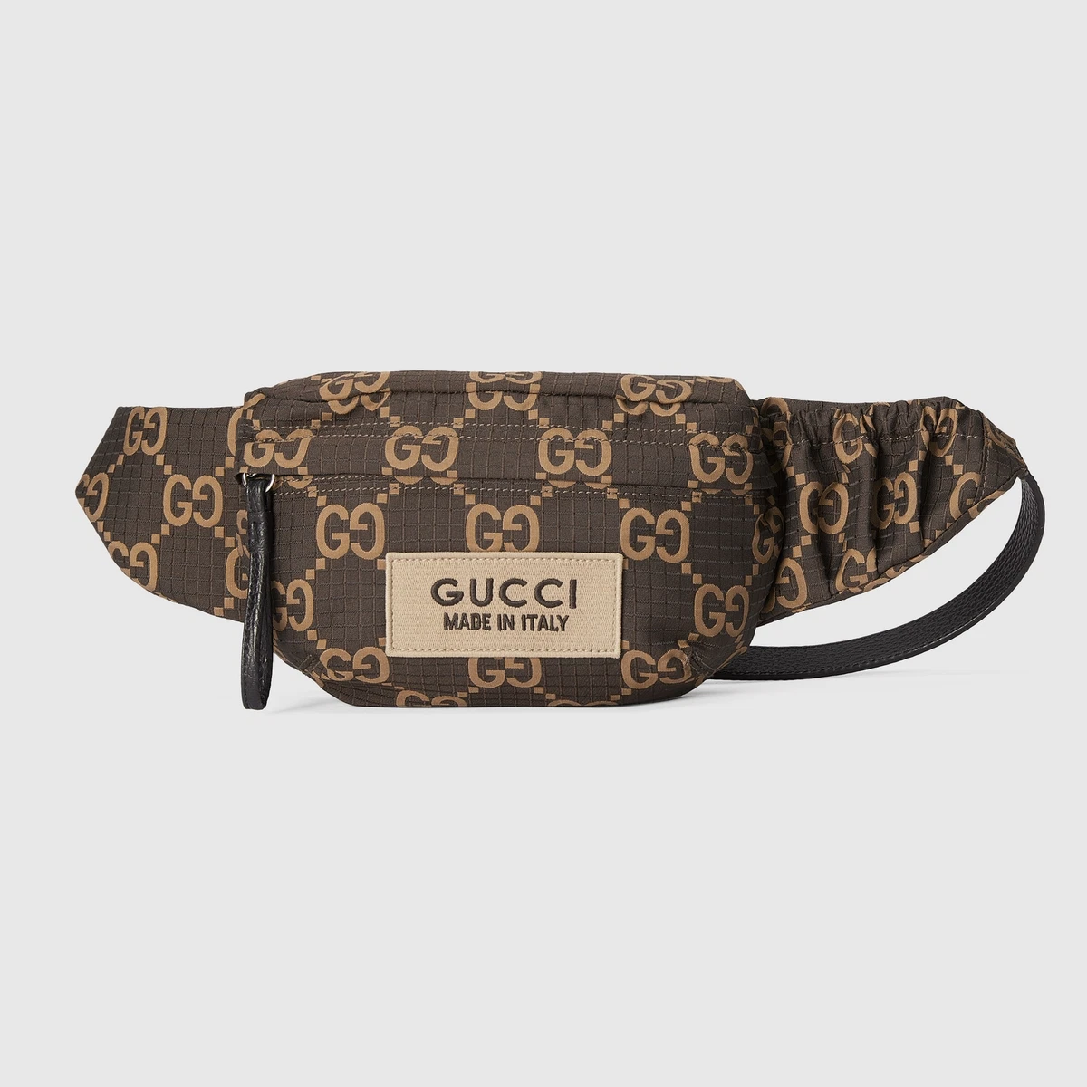 NEW GUCCI 767934 Cruise 2024 LARGE GG POLYESTER PATCH BELT BAG