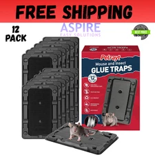 Mouse & Insect Traps 12 Pack, Heavier Sticky Traps with Non-Toxic Glue for Mice