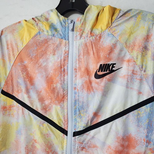 Nike Rain Jacket Youth's XL Full Zip Rainbreaker Hoodie Coat Running Multicolor - Picture 5 of 17