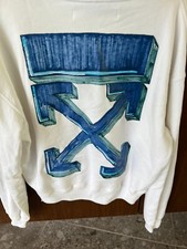 OFF-WHITE ARROWS White HOODIE MEN'S VIRGIL ABLOH Size:Small