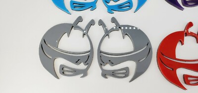Pair GLOSS BLACK Scat Pack Head Emblems Fits Dodge Challenger
