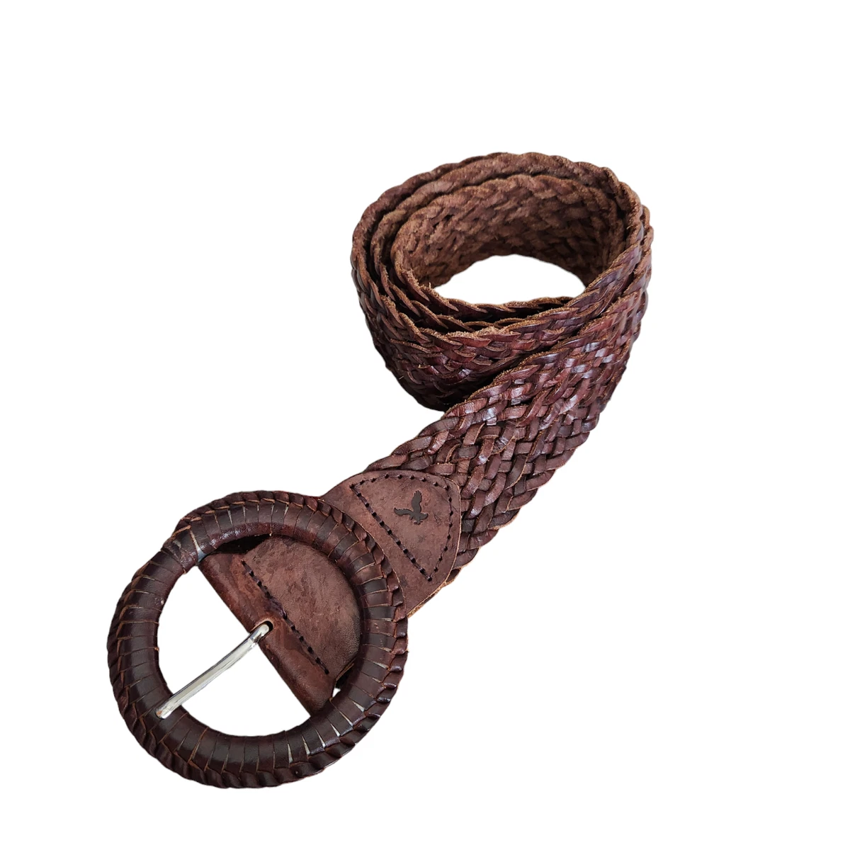 American eagle Outfitters Size M Brown Leather Embossed Belt 37” vintage western American Eagle Outfitters Leather Brown Belts for Women for  main image 3
