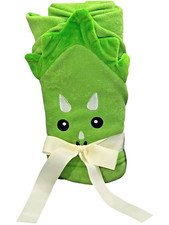 Moon and Stars Baby Bath Towel Green Dinosaur 33in  33in Age 0 Girl or Boy