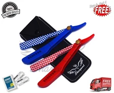  (BEARD) WET CUT THROAT STRAIGHT RAZOR SHAVETTE BARBER SALON 2 PCS + FREE BLADES