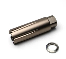 3" 1/2x28 Linear Comp Tan Anodized Aluminum For 223 .223 .22LR