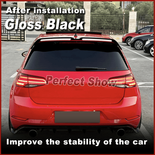 Für VW Golf 7 GTI R Heckspoiler Glanz Schwarz Dachspoiler Heckflügel Lippe 14-17 - Bild 4 von 12