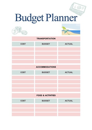 Printable Travel Planner Journal with Budget Planner Packing List & Trip Journal - Picture 3 of 10