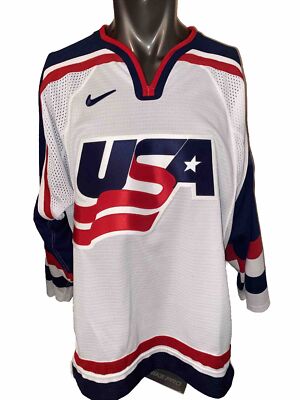 2002 アメリカ代表 オーセンティックユニフォームNIKE ナイキ USA HOCKEY Nike Authentic Team USA 2002 Olympics Jersey 52 Made In