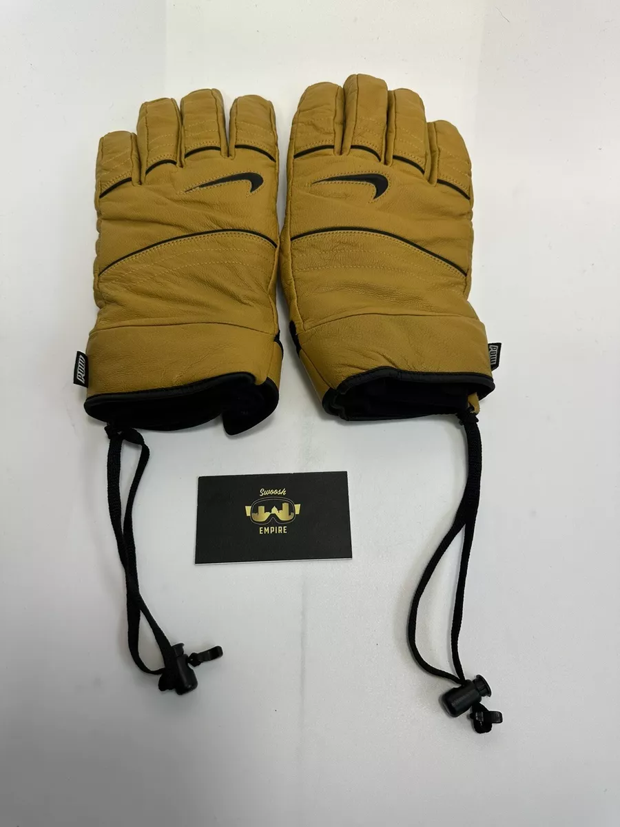 Nike X Pow Collab Unreleased Snowboard Gloves Wheat Tan Black