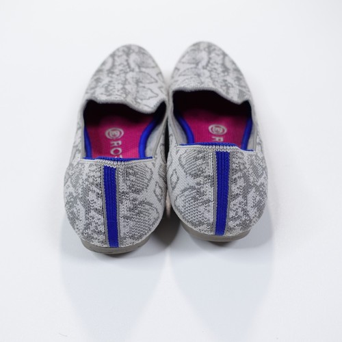 Mocassino slip on stampa Rothys Python grigio lavorato a maglia taglia 6,5 - Foto 4 di 12