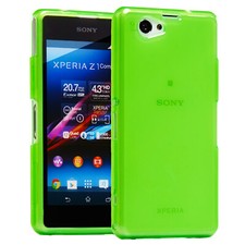 Custodia compatta Sony Xperia Z1 astuccio protettivo back cover verde glow