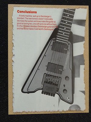 POP-CARD feat. STEINBERGER GUITAR REVIEW Zuschnitt 11x15cm Grußkarte AAP