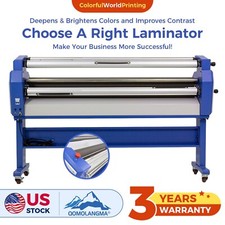 USA Qomolangma 63" Heat Assisted Full-auto Manual Cold Laminator w/ Dust Cover