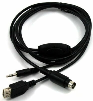 GROM AUDIO 35USB AUX-IN 3.5MM AUDIO AND 5V USB CHARGING CABLE, 5FT