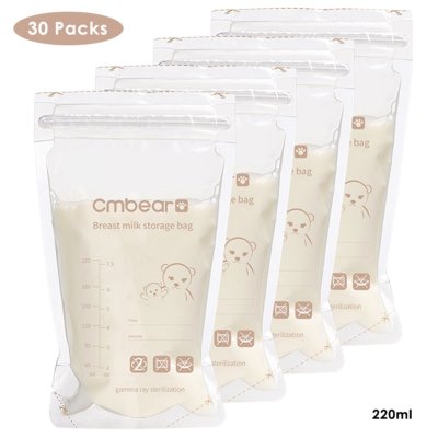 30pcs Pre-Sterilised Breastmilk Baby Breast Milk Storage Zipper Seal Bags Pouch