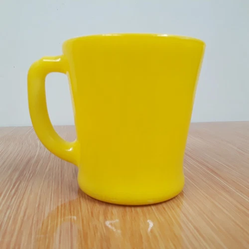 Vintage Fireking D Handle Coffee Mug Yellow #28