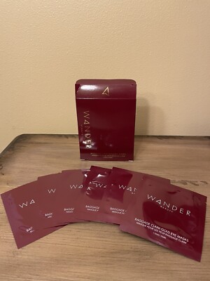 NEW & Factory Sealed WANDER Beauty Baggage Claim GOLD  Luxury Eye Mask~6 Pairs
