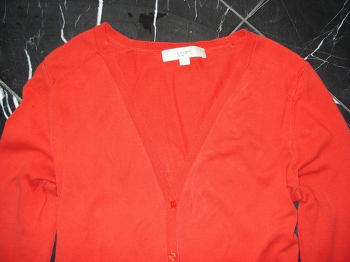 ANN TAYLOR rot beige Pailletten FLORAL CARDIGAN Pullover Oberteil M LOFT blau XS Oversized - Bild 4 von 28