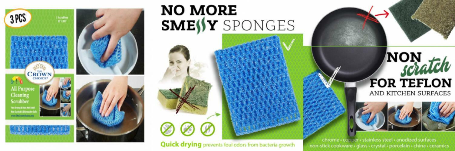 NO ODOR Dish Cloth for All Purpose Washing (3PK) No 3Pk eBay
