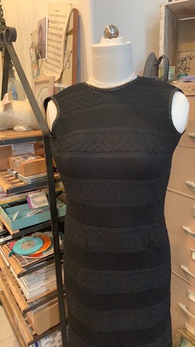 Vintage Boho Chic Black Hob-Nobber Naturally Sleeveless Sheath - Picture 4 of 8