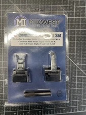 Midwest Industries Combat Rifle Sight Set, Adjustable Front and Rear Sight, Low