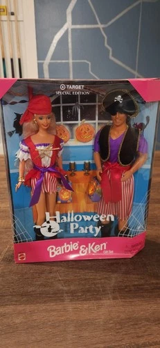 Vintage 1998 Mattel Halloween Party Barbie and Ken Set Special Edition  19874
